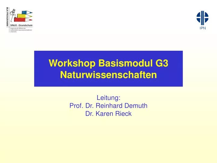 workshop basismodul g3 naturwissenschaften
