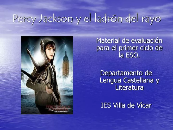 PPT - Percy Jackson y el ladrón del rayo PowerPoint Presentation, free  download - ID:3135724