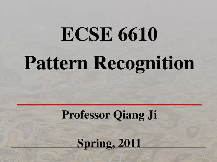 professor qiang ji spring 2011