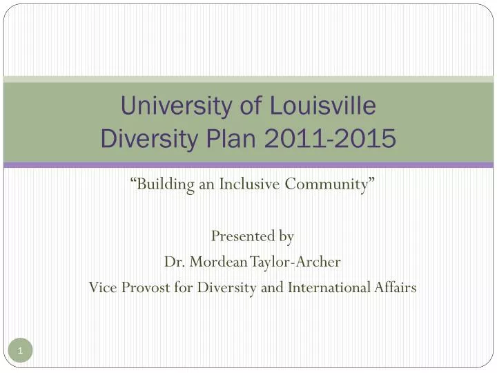 university of louisville diversity plan 2011 2015