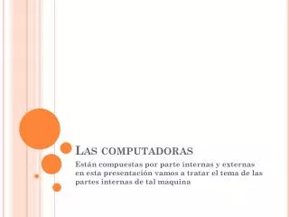 las computadoras