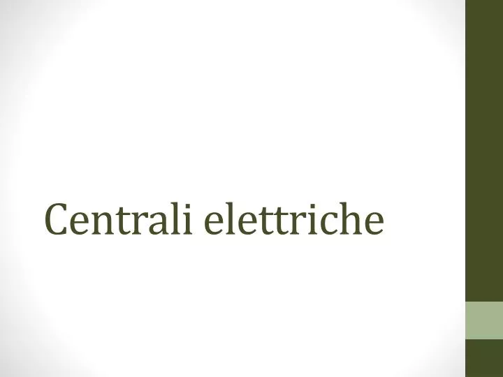 centrali elettriche