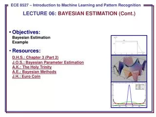 LECTURE 06: BAYESIAN ESTIMATION (Cont.)