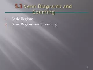 5.3 Venn Diagrams and Counting