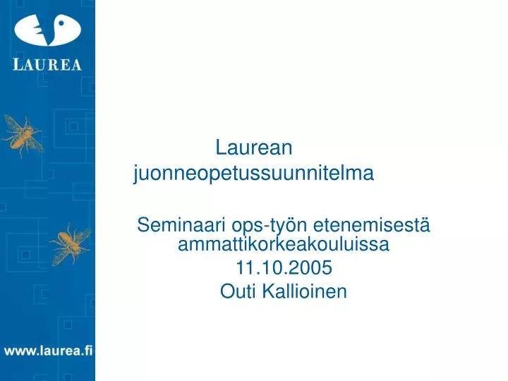 laurean juonneopetussuunnitelma