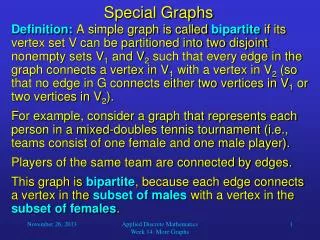 Special Graphs