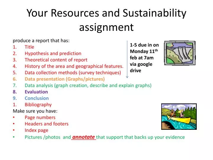 your resources and sustainability assignment