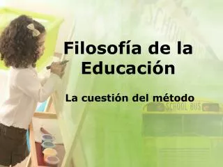filosof a de la educaci n