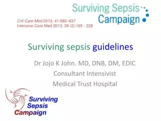 Surviving sepsis guidelines