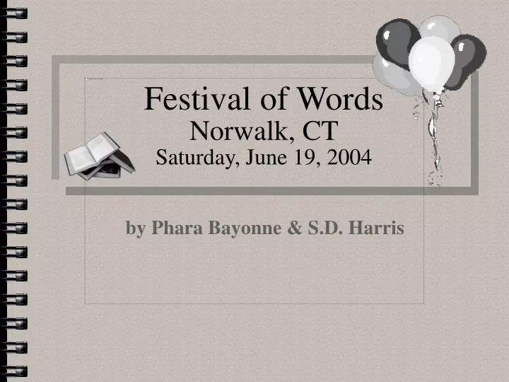 festival of words norwalk ct saturday june 19 2004