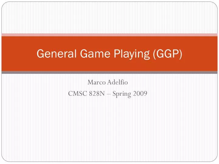 general game playing ggp