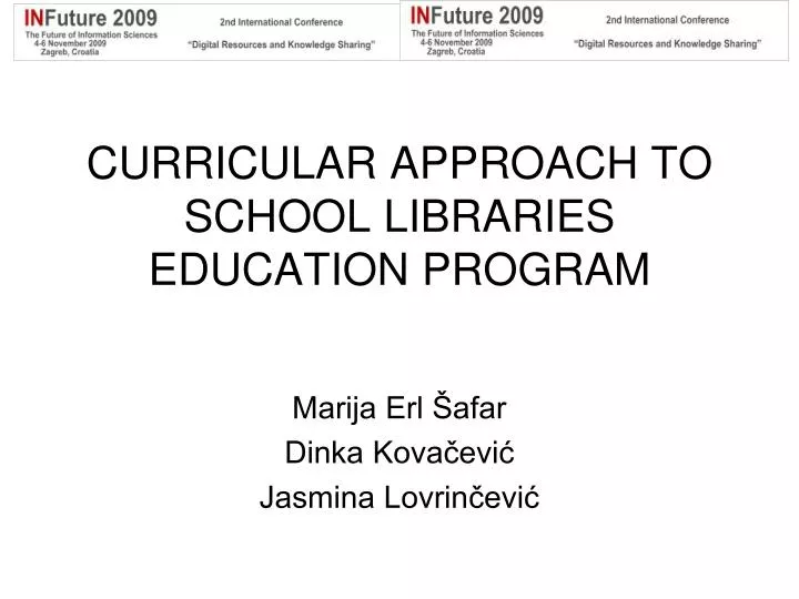 curricular approach to school libraries education program