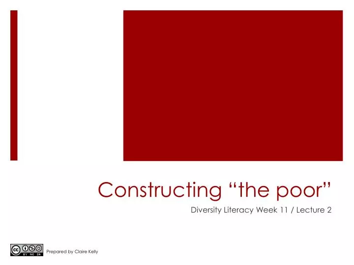 constructing the poor