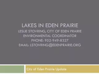 City of Eden Prairie Update