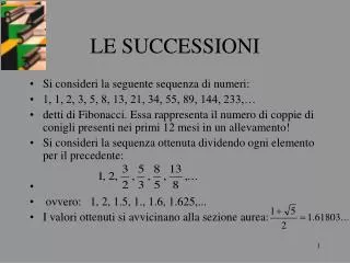 le successioni