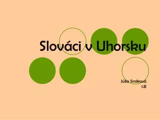 slov ci v uhorsku
