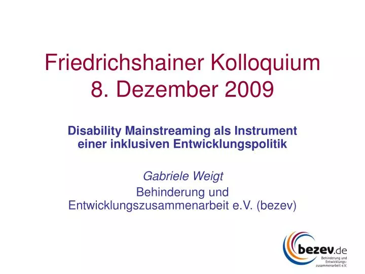 friedrichshainer kolloquium 8 dezember 2009