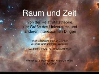 raum und zeit