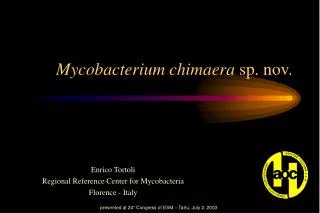 Mycobacterium chimaera sp. nov .