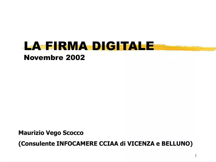 la firma digitale novembre 2002