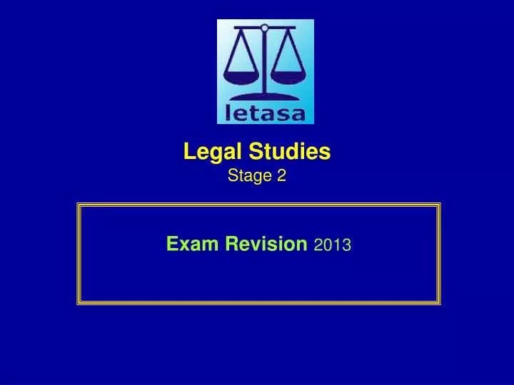 legal studies stage 2
