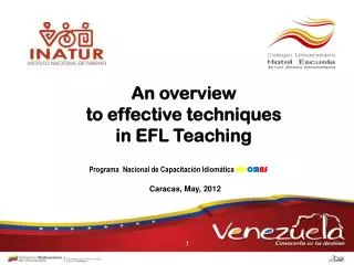 An overview to effective techniques in EFL Teaching