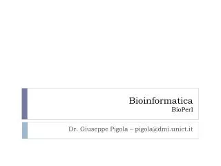 Bioinformatica BioPerl