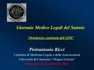 giornate medico legali del sannio ortodonzia e patologia dell atm