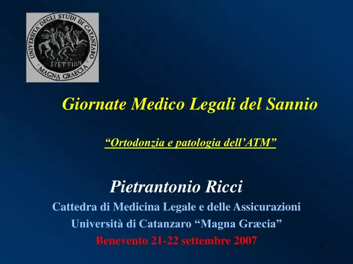 giornate medico legali del sannio ortodonzia e patologia dell atm