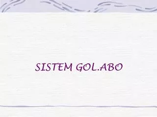 sistem gol abo