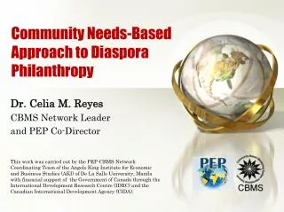 Community Needs-Based Approach to Diaspora Philanthropy
