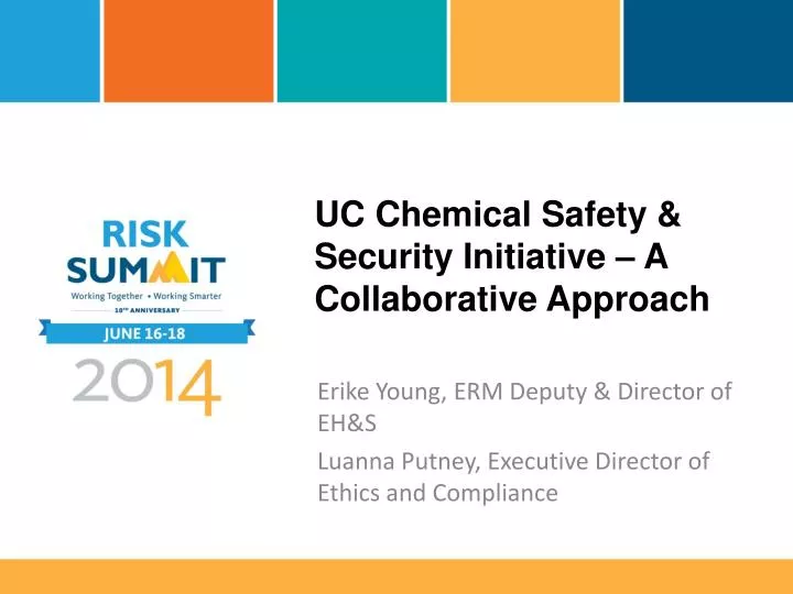 uc chemical safety security initiative a collaborative approach