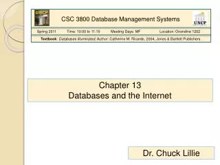 Chapter 13 Databases and the Internet