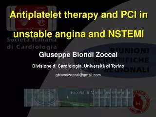 Antiplatelet therapy and PCI in unstable angina and NSTEMI