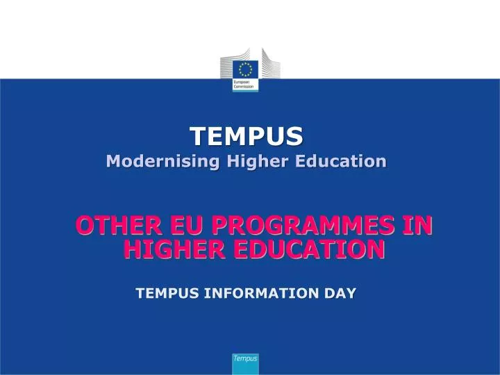 tempus modernising higher education