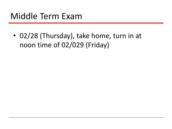 middle term exam