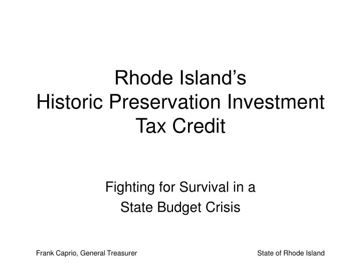 rhode island s historic preservation investment tax credit