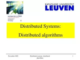 Distributed Systems: Distributed algorithms