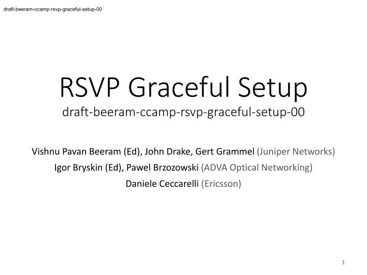 rsvp graceful setup draft beeram ccamp rsvp graceful setup 00