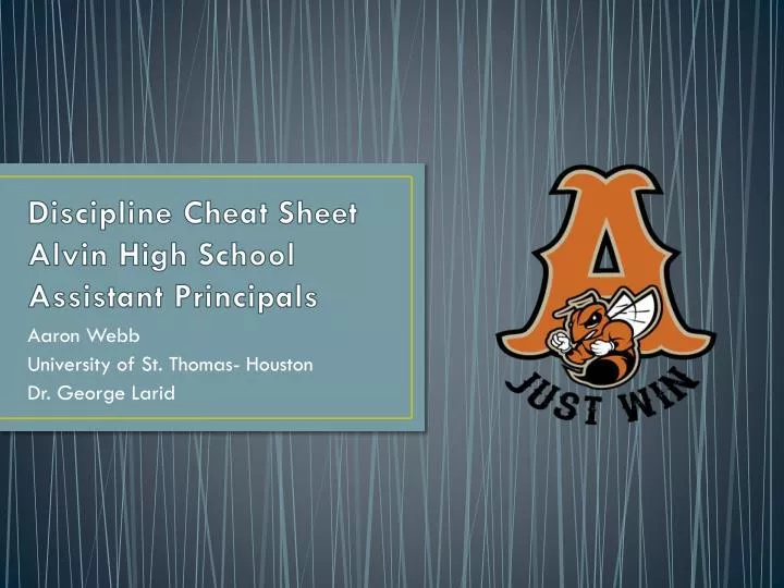 discipline cheat sheet alvin high school assistant principals