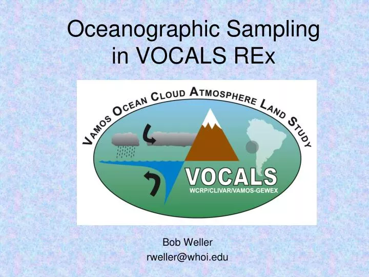 oceanographic sampling in vocals rex