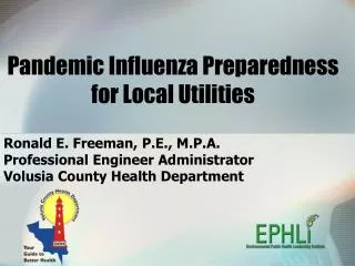 Pandemic Influenza Preparedness for Local Utilities