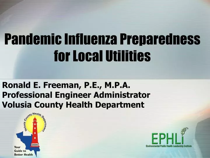 pandemic influenza preparedness for local utilities