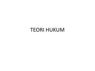 teori hukum