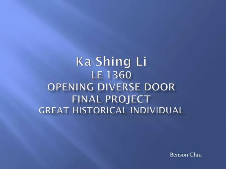 ka shing li le 1360 opening diverse door final project great historical individual