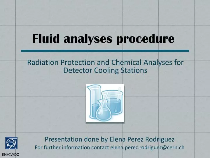 fluid analyses procedure