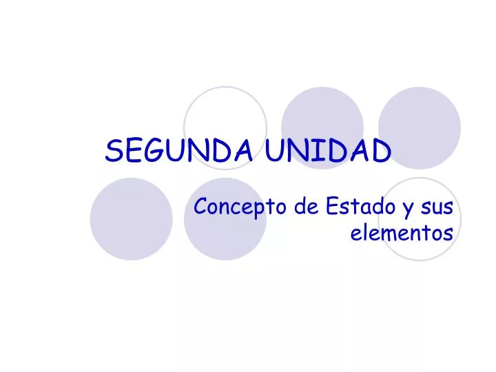 segunda unidad