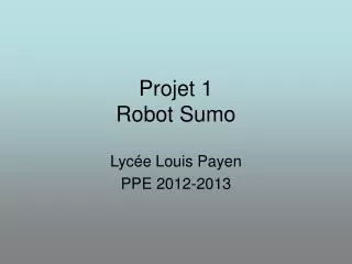 projet 1 robot sumo