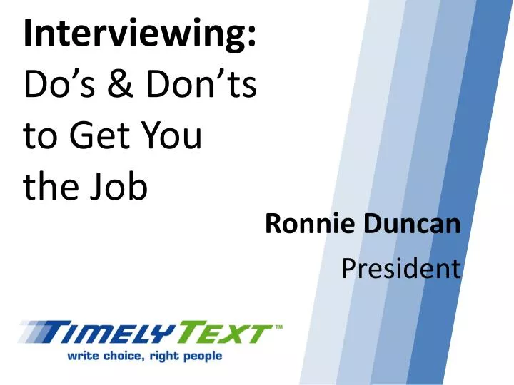 interviewing do s don ts to get you the job