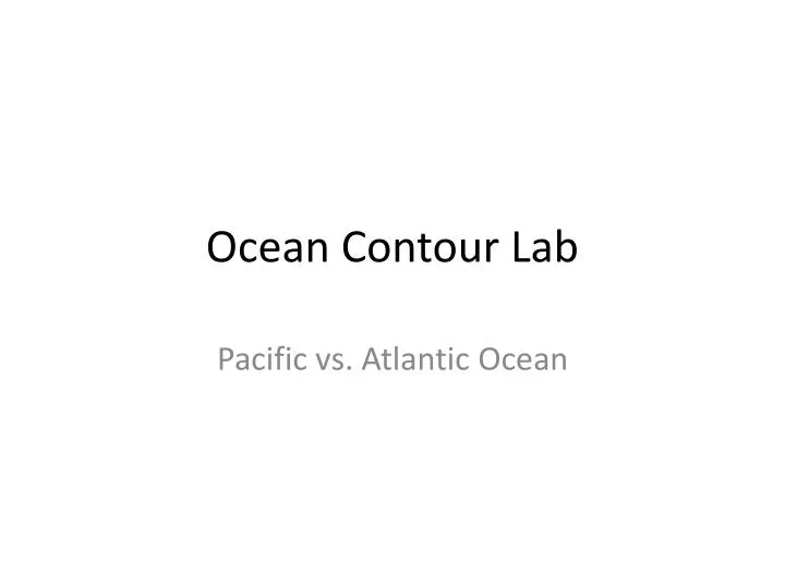 ocean contour lab